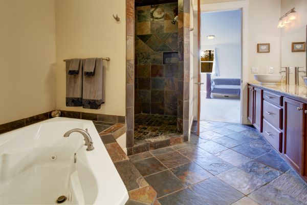 Shower Tile Floor Installation